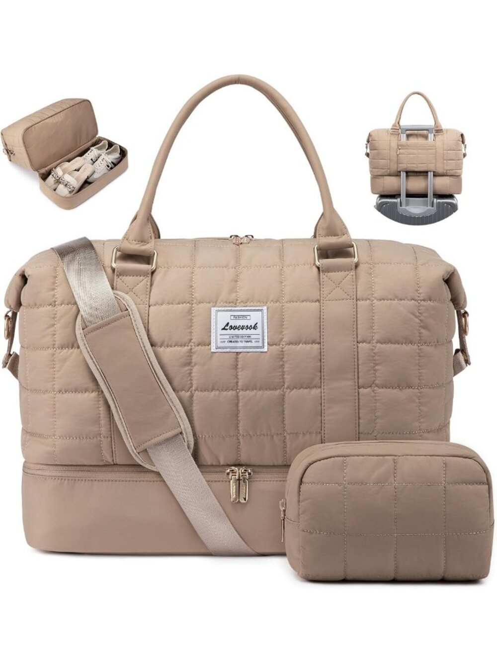 Versatile Coffee Brown Travel Duffel Bag - Stylish Weekender & Overnight